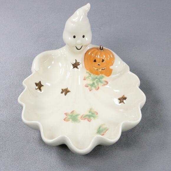 Lenox Occasions Ghost Candy Dish Halloween Pumpkin Bowl Ceramic #6386866 - Picture 6 of 9